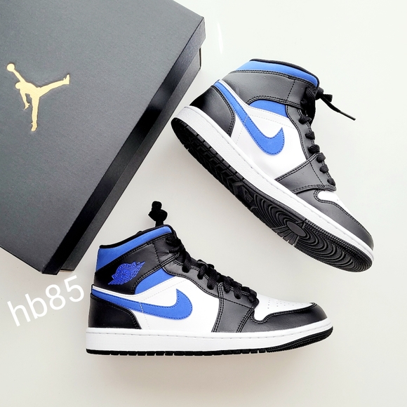 jordan 1 mid racer blue mens